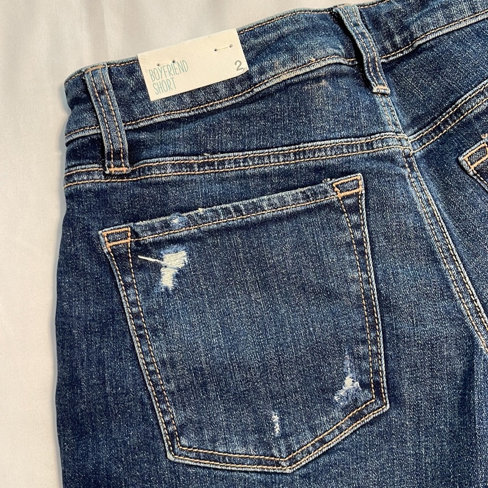 Maurices Destructed Boyfriend Denim Shorts - Picture 3 of 8